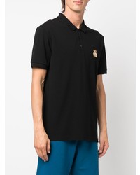 Polo brodé noir Moschino