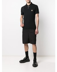 Polo brodé noir Moschino