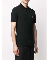 Polo brodé noir Moschino