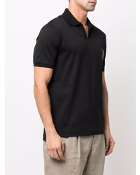 Polo brodé noir Giorgio Armani