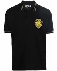 Polo brodé noir VERSACE JEANS COUTURE