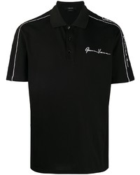 Polo brodé noir Versace