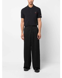 Polo brodé noir Fred Perry