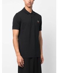 Polo brodé noir Fred Perry