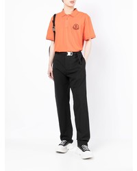 Polo brodé orange Moncler