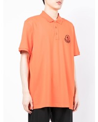 Polo brodé orange Moncler