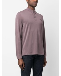 Polo brodé pourpre Ralph Lauren Purple Label