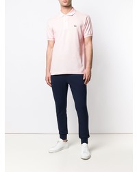 Polo brodé rose Lacoste