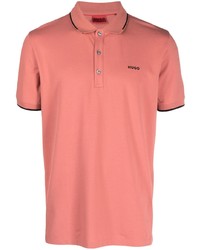 Polo brodé rose Hugo