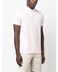 Polo brodé rose Karl Lagerfeld