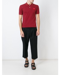 Polo brodé rouge Comme Des Garcons Play