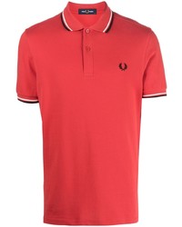 Polo brodé rouge Fred Perry