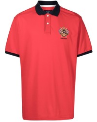 Polo brodé rouge Hackett