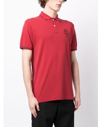 Polo brodé rouge Hackett