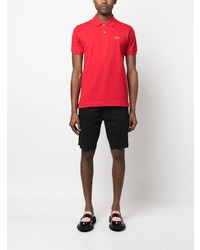 Polo brodé rouge Lacoste