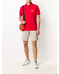 Polo brodé rouge Tommy Hilfiger