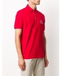 Polo brodé rouge Tommy Hilfiger