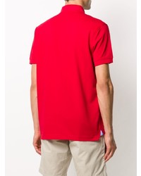 Polo brodé rouge Tommy Hilfiger