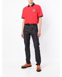 Polo brodé rouge Hackett