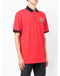 Polo brodé rouge Hackett