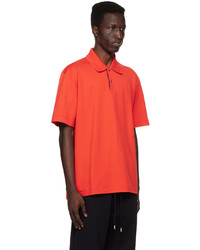 Polo brodé rouge Lanvin