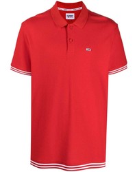 Polo brodé rouge Tommy Jeans