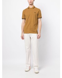 Polo brodé tabac Fred Perry