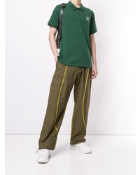 Polo brodé vert foncé Kenzo