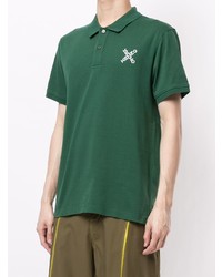 Polo brodé vert foncé Kenzo