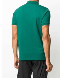 Polo brodé vert foncé Moncler