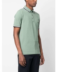 Polo brodé vert menthe Fay