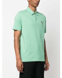 Polo brodé vert menthe PS Paul Smith