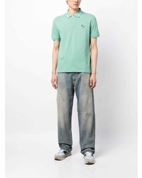 Polo brodé vert menthe PS Paul Smith