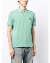 Polo brodé vert menthe PS Paul Smith