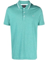 Polo brodé vert menthe Paul & Shark