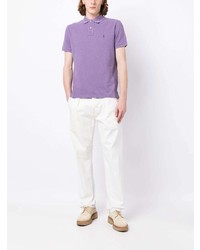 Polo brodé violet clair Polo Ralph Lauren