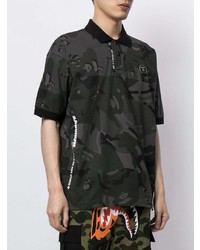 Polo camouflage noir AAPE BY A BATHING APE