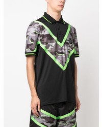 Polo camouflage noir Plein Sport