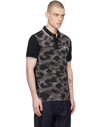 Polo camouflage noir BAPE