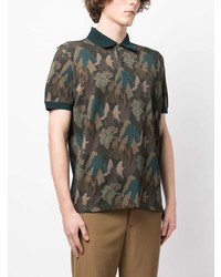 Polo camouflage vert foncé Paul Smith