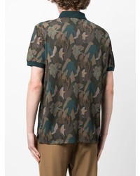 Polo camouflage vert foncé Paul Smith