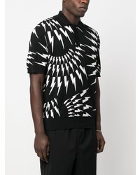 Polo en jacquard noir Neil Barrett