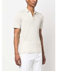 Polo en lin beige Lardini