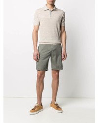 Polo en lin beige Brunello Cucinelli