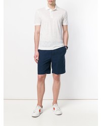 Polo en lin blanc Cruciani