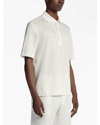 Polo en lin blanc Zegna