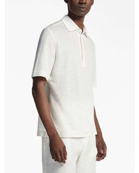 Polo en lin blanc Zegna