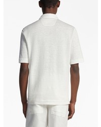 Polo en lin blanc Zegna