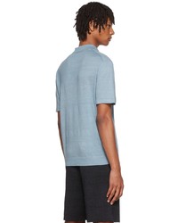 Polo en lin bleu clair Theory