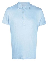 Polo en lin bleu clair Majestic Filatures